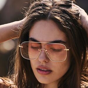 NEW Free People Halo Aviator Sunglasses Pink-Clear Gradient sold out online!